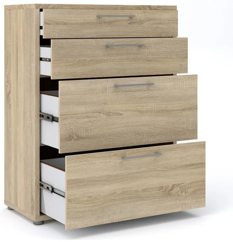 Модулна библиотека от дъбов декор в естествен цвят 89x113 cm Prima – Tvilum