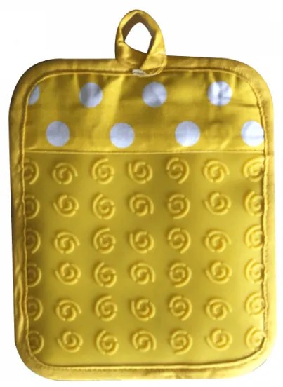 Horecano - Квадратна ръкохватка жълта текстил/силикон (SPH-05CY)