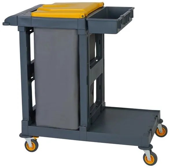 Horecano - Количка за почистване с чувал, капак, отделения за кофа и почистващи средства 100x57xh103см UP-(AC1003)