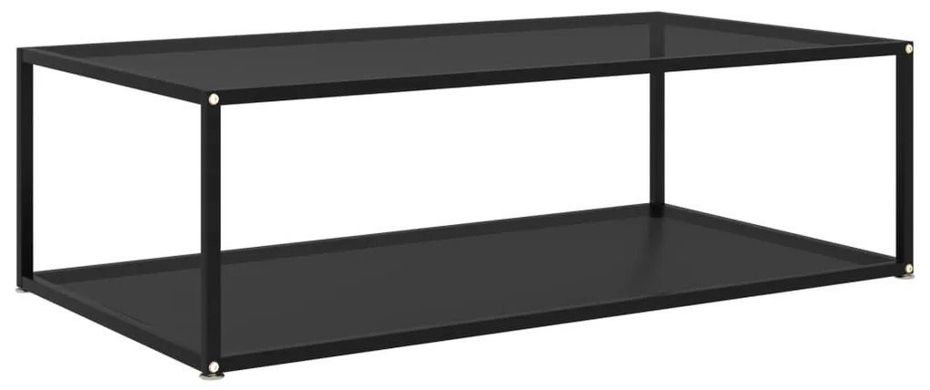 322903  Coffee Table Black 120x60x35 cm Tempered Glass