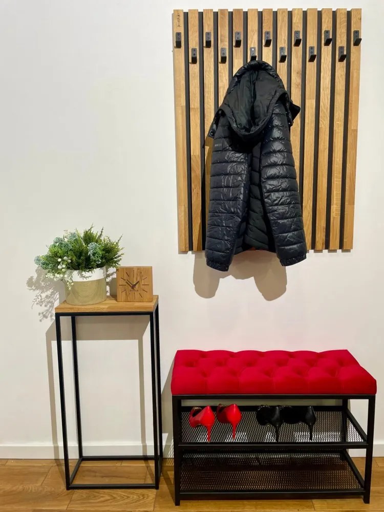 Пейка за обувки Loft с тапицирана седалка 80 см - повече цветове Черен