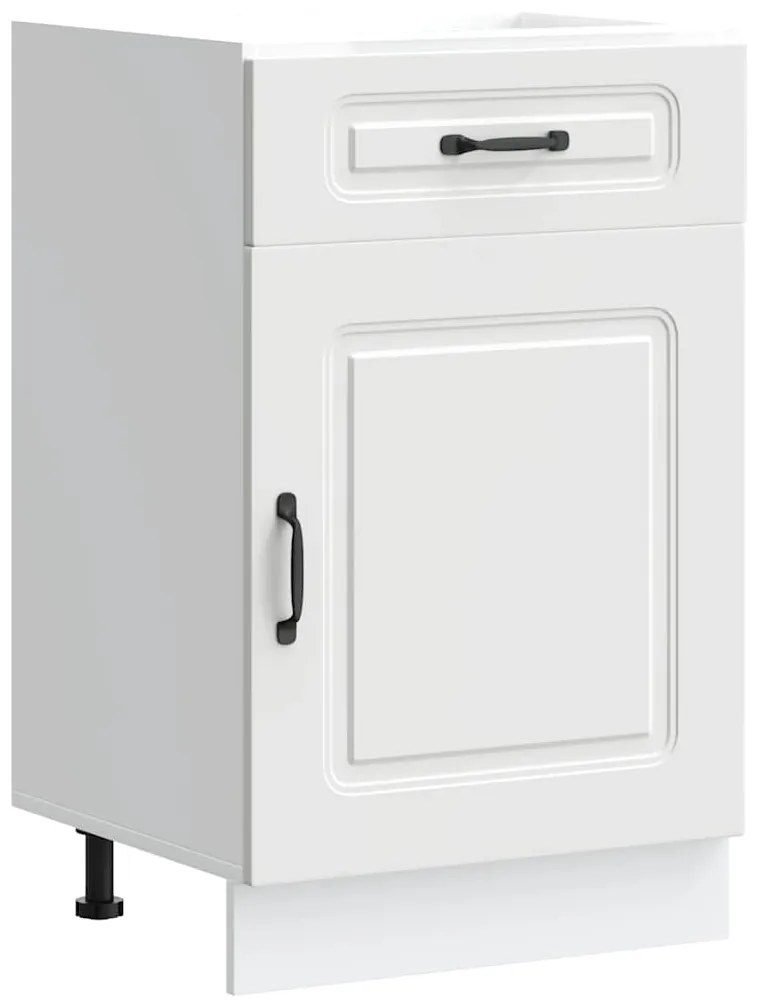 853477 vidaXL Кухненски шкаф, "Kalmar", бял, инженерно дърво
