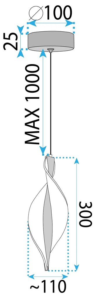 Пендел LED G120-CP GOLD