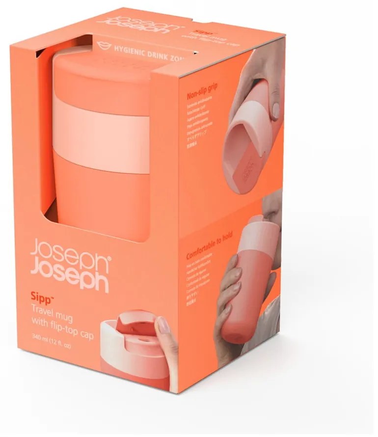 Оранжева чаша за пътуване 340 ml Sipp - Joseph Joseph