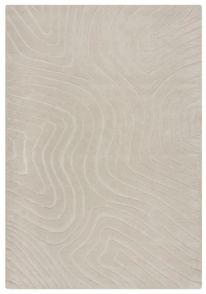 Кремав ръчно изработен вълнен килим 120x170 cm Mesmerise Natural – Flair Rugs