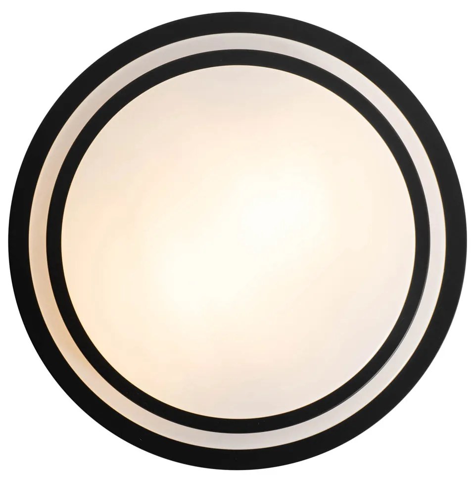 Модерна таванна лампа черна с бяла 35 см IP44 - Walden