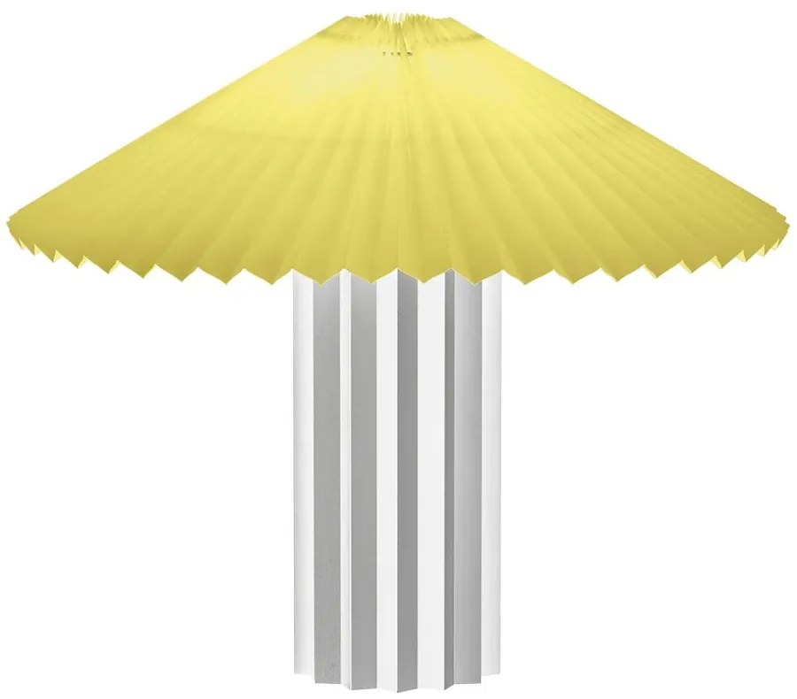 Жълта/в сребрист цвят затъмняваща се настолна лампа с текстилен абажур (височина 36 cm) Taite – Blomus