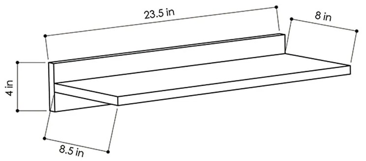 Стенен рафт Дуз 119-000718 бял цвят