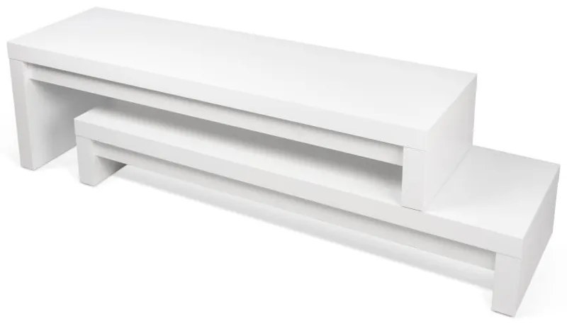 Бяла променлива маса за телевизор орех Cliff - TemaHome