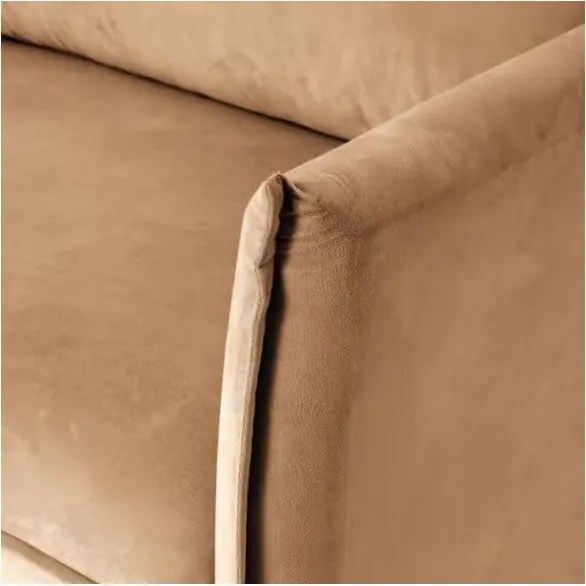 Кафяв кадифен диван 203 cm Juli – Ropez