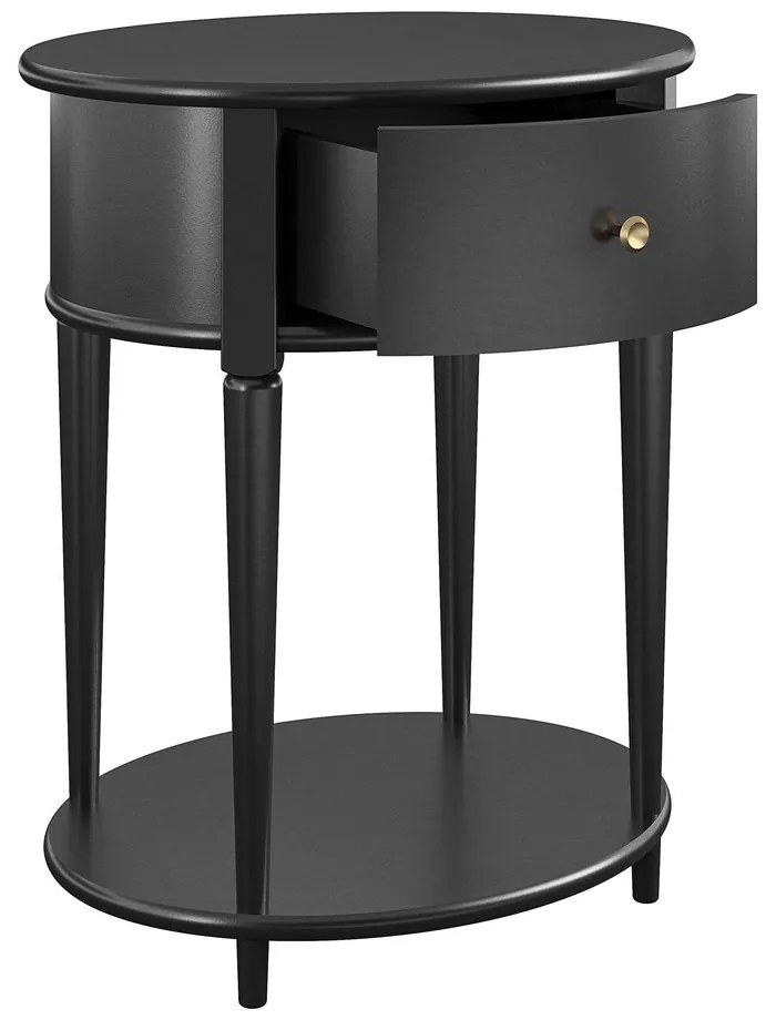 Черно нощно шкафче Aurora – Støraa