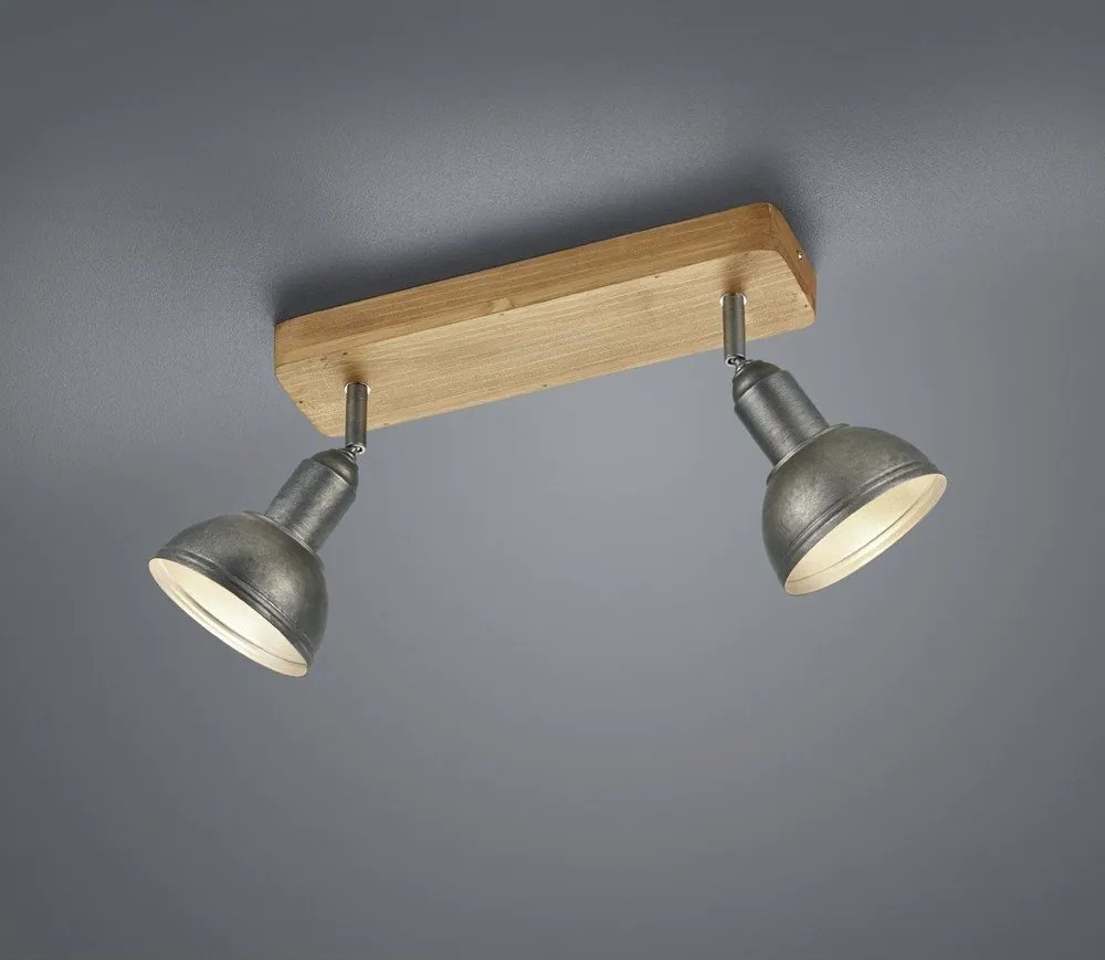 Прожектор в тъмносив и естествен цвят 11x33 cm Delhi – Trio