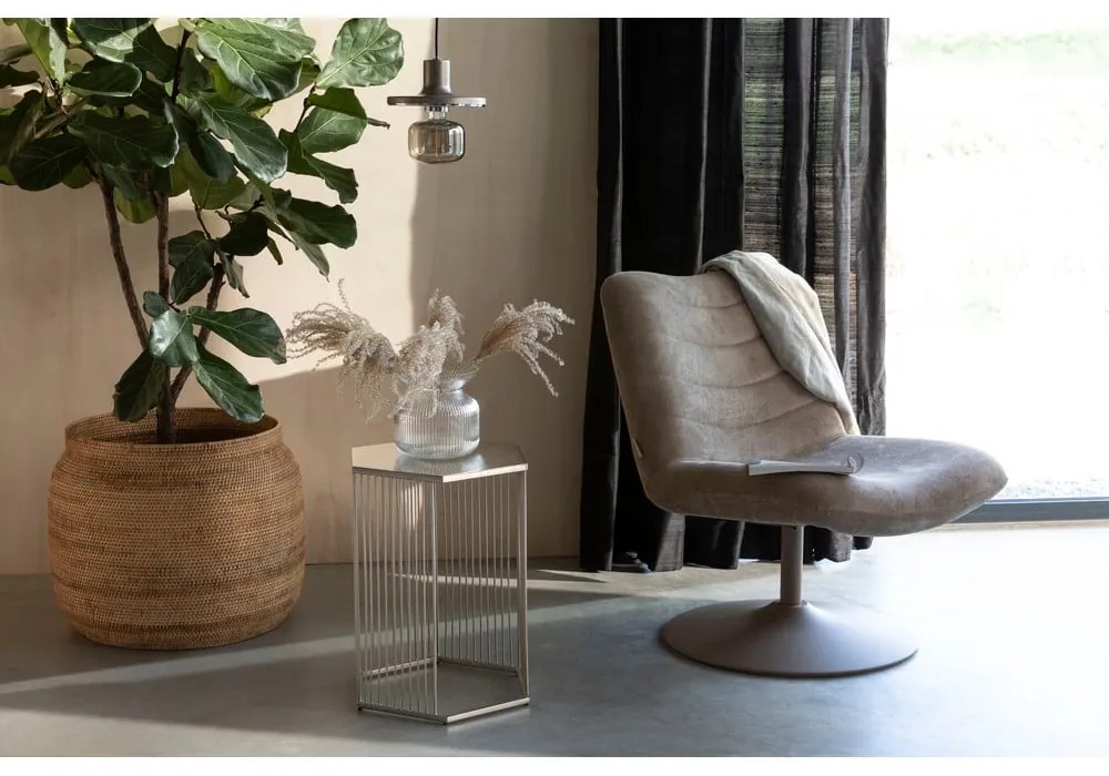 Бежово кадифено кресло Bubba - Zuiver