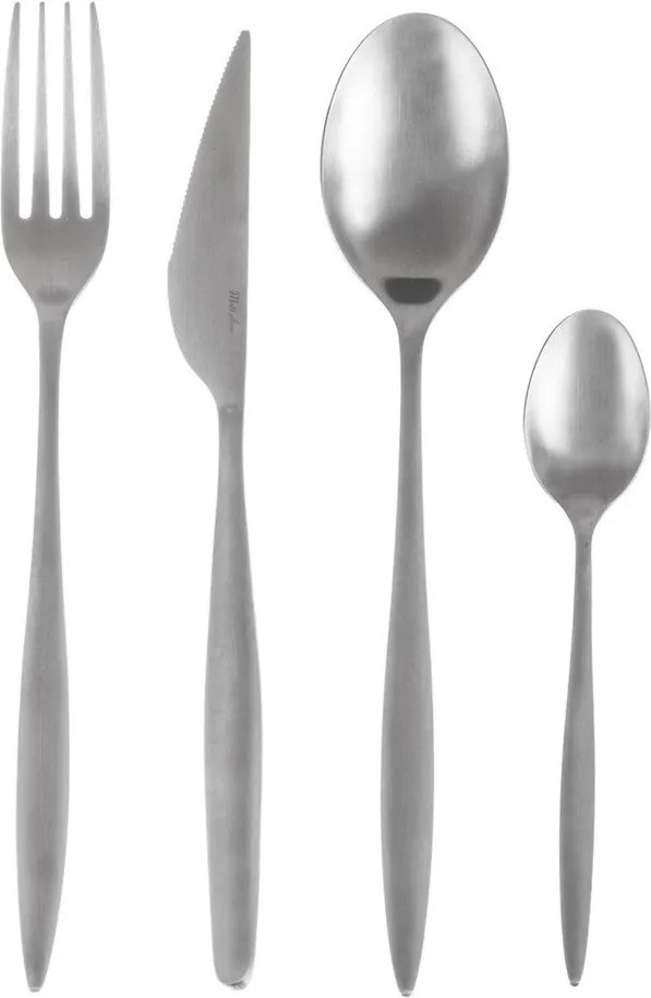 Прибори за хранене от неръждаема стомана в сребрист цвят 24 бр. – Orion