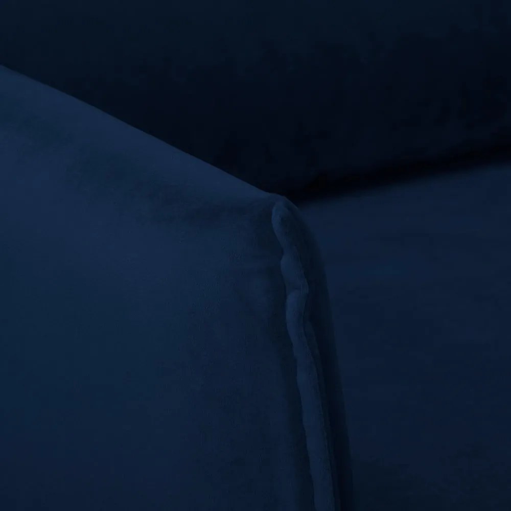 Тъмносиньо кадифено кресло Juli – Ropez