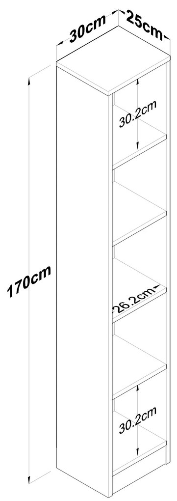 Библиотека HC114, цвят Орех