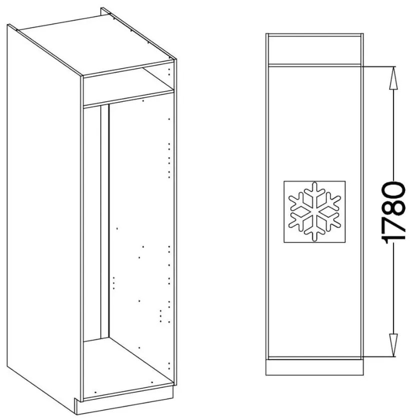 Подов хладилен шкаф Virgo 60 LO 210 2F-Anthraki