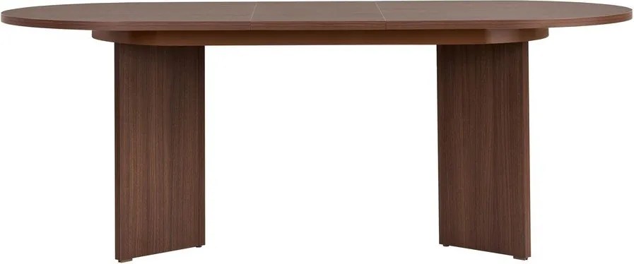 Сгъваема трапезна маса с допълнителна плоча от декор от орех 90x160 cm Sorell – Kalune Design