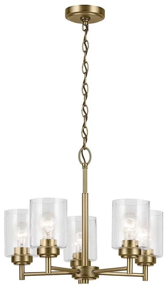 Kichler KL-WINSLOW5-NBR - Пендел WINSLOW 5xE27/60W/230V месинг