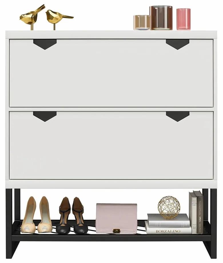 Бял шкаф за обувки с панти Brielle - CosmoLiving by Cosmopolitan