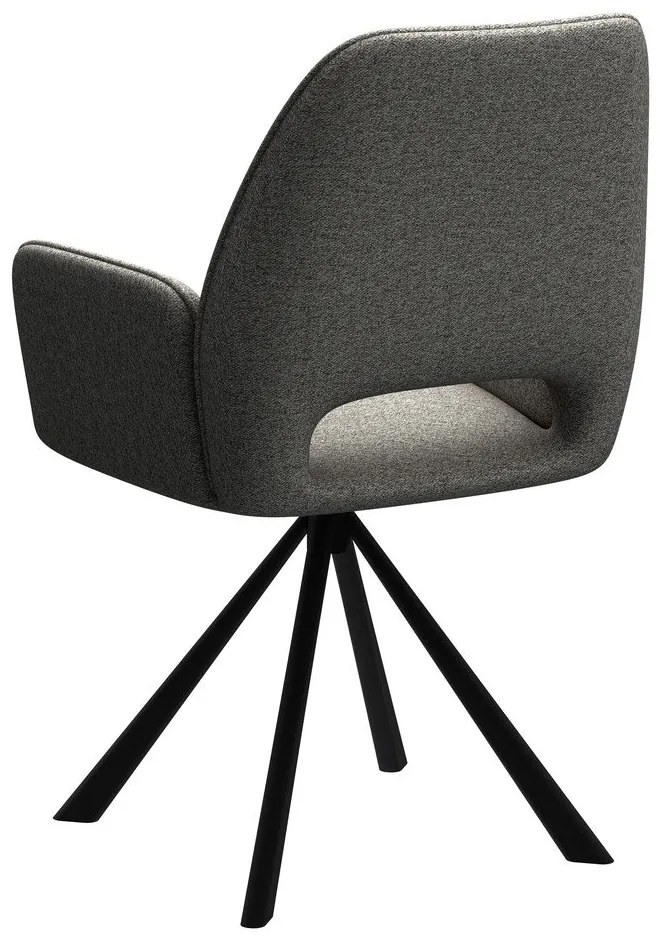 Тъмносив трапезен стол с подлакътници Graham – Actona