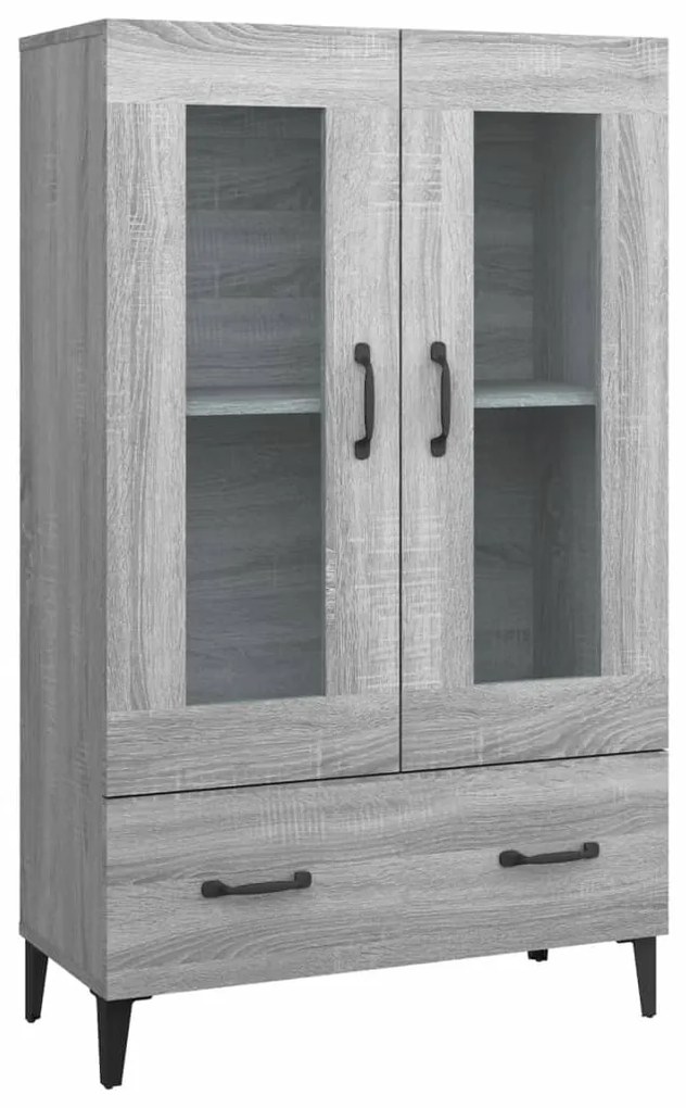 817481 vidaXL Висок шкаф, сив сонома, 70x31x115 см, инженерно дърво
