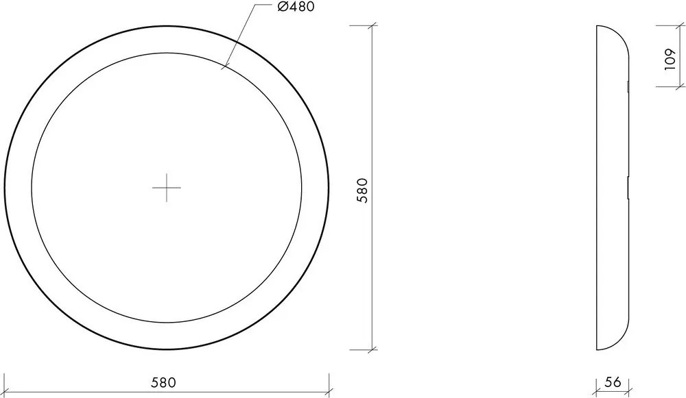 Стенно огледало ø 58 cm Allo – noo.ma