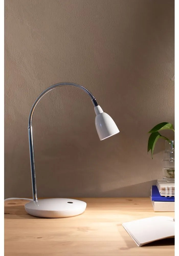 Бяла LED настолна лампа (височина 41,5 cm) Tulip – Markslöjd