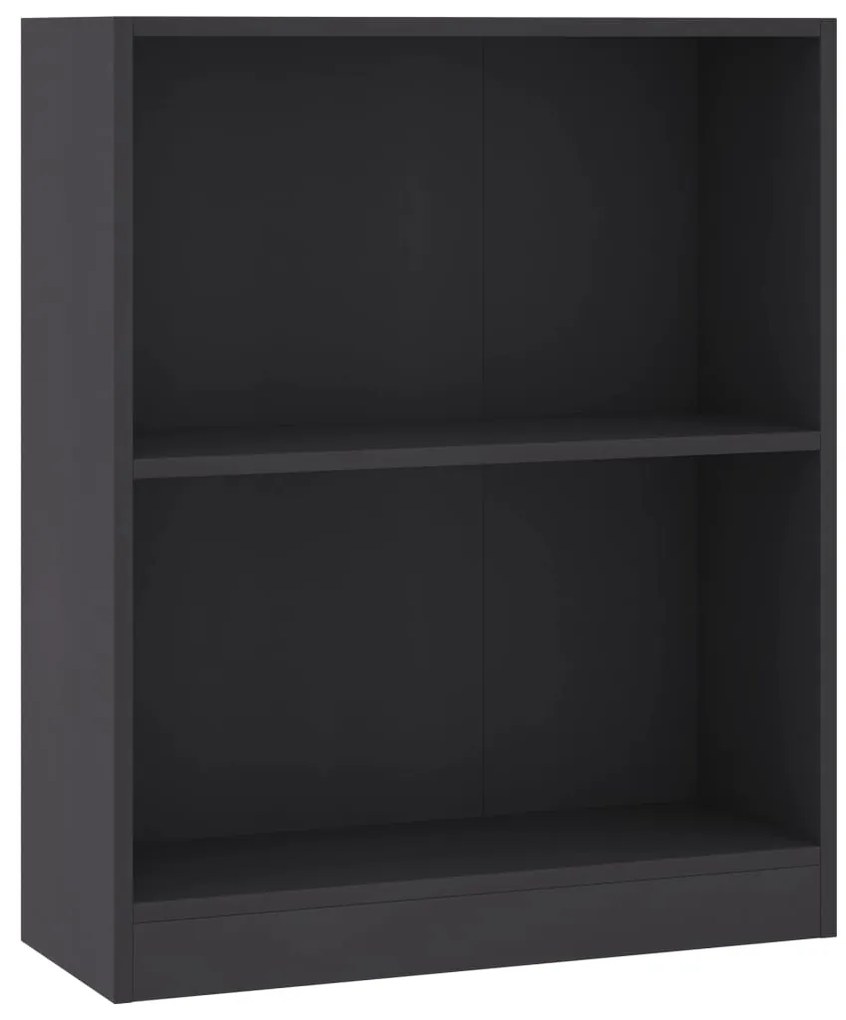 800857 vidaXL Етажерка за книги, сива, 60x24x76 см, инженерно дърво