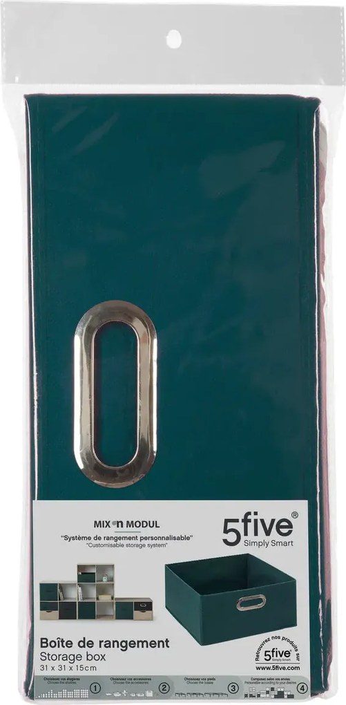 Кутия за съхранение 5five Mix & Modul, Меланж, 31x15 cm - Тъмносив