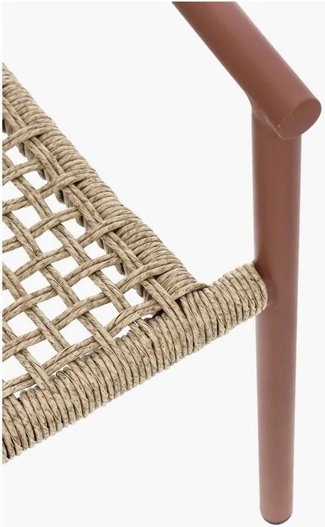 Червен /в естествен цвят метален градински стол Canarias – Bizzotto