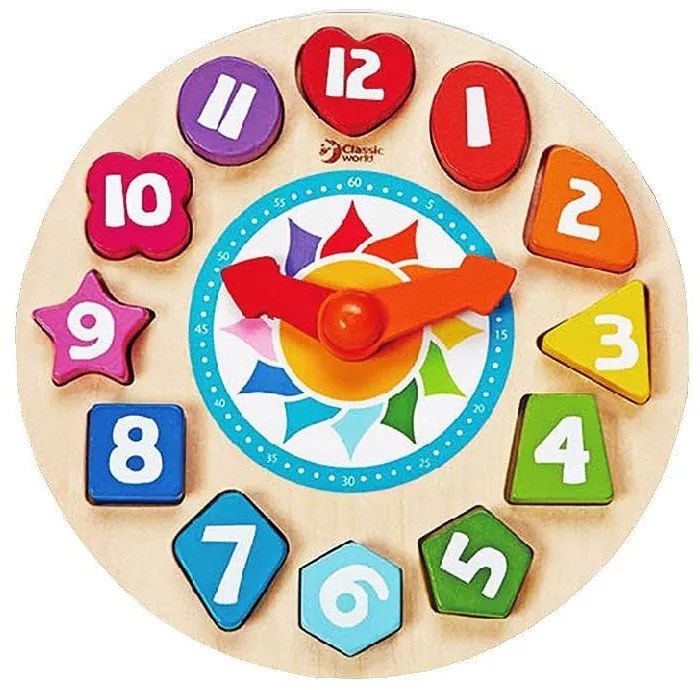 Classic world  -  Дървен образователен часовник