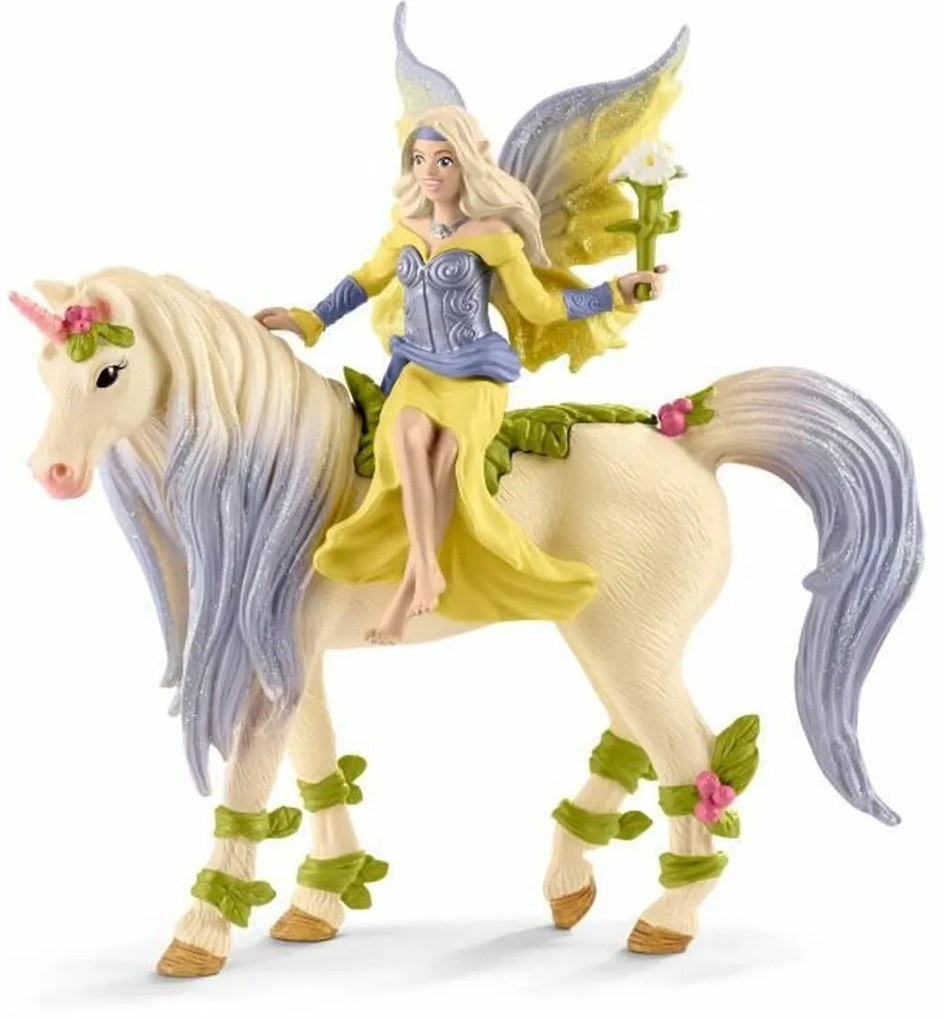 Фигурки на Герои Schleich  Fairy will be with the Flower Unicorn Модерен