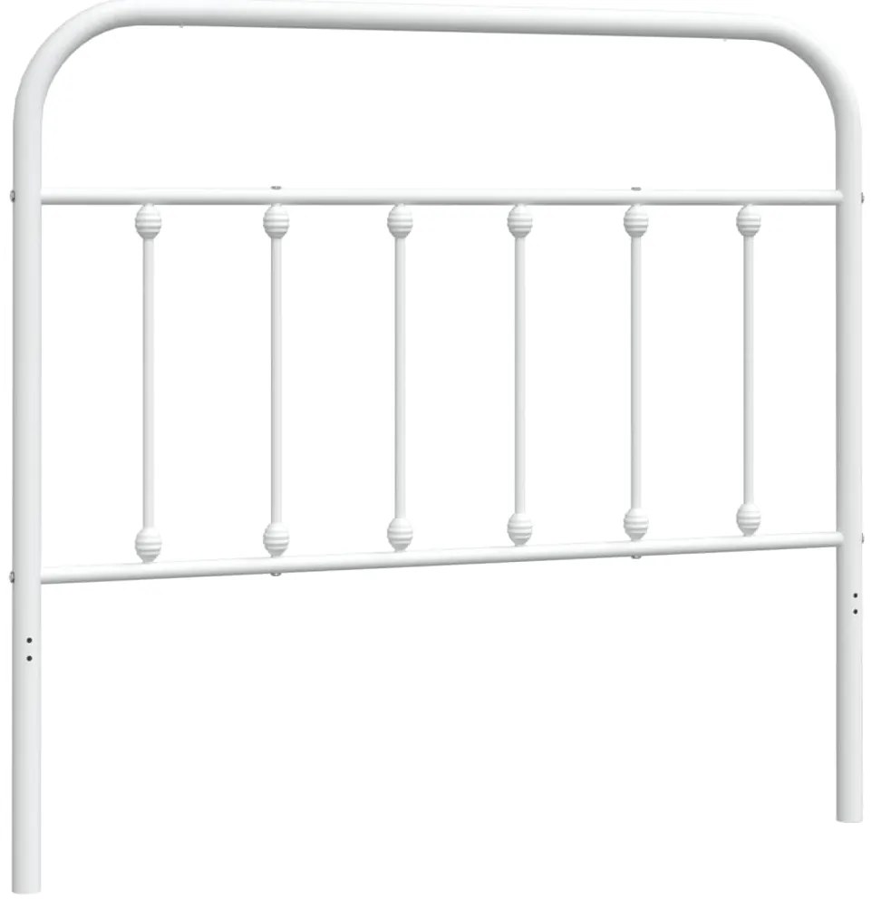 352657 vidaXL Метална резервна табла за легло, бяла, 107 см