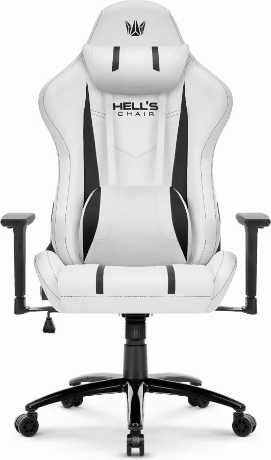 Ергономичен геймърски стол HC-1013 - бял офис стол с 3D подлакътници