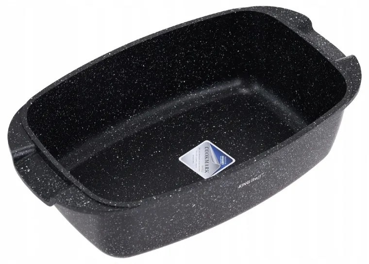 Ростер за фурна и котлон Kinghoff KH 1608, 5.5 литра, Капак с дозатор, Мраморно покритие, Индукция, Черен