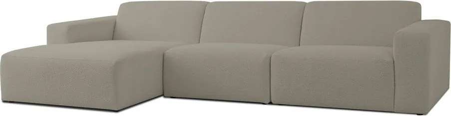 Светлокафяв ъглов диван от букле (ляв ъгъл) Roxy – Scandic