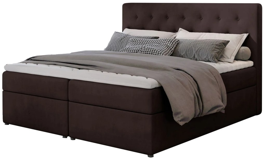 Тапицирано легло Delande-140 x 200-Kafe