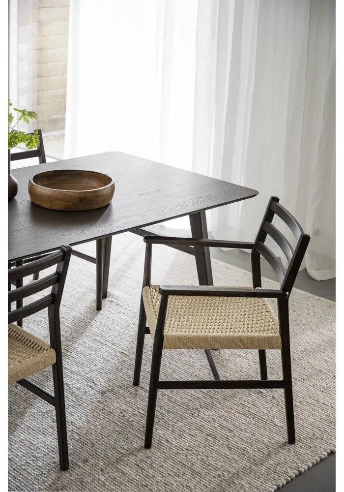 Трапезен стол естествен/тъмнокафяв Harlan – Rowico