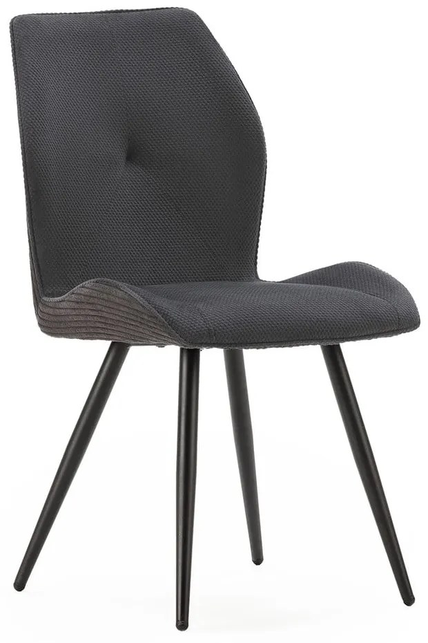 Черни велурени трапезни столове в комплект 2 бр. Adaya – Marckeric