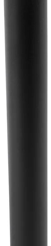 Класическа настолна лампа черна с черен абажур 32 см - Simplo