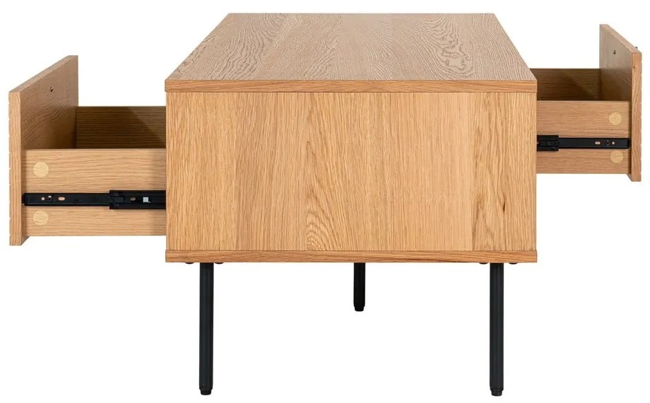 Масичка за кафе с дъбов плот в естествен цвят 50x100 cm Kyoto – House Nordic