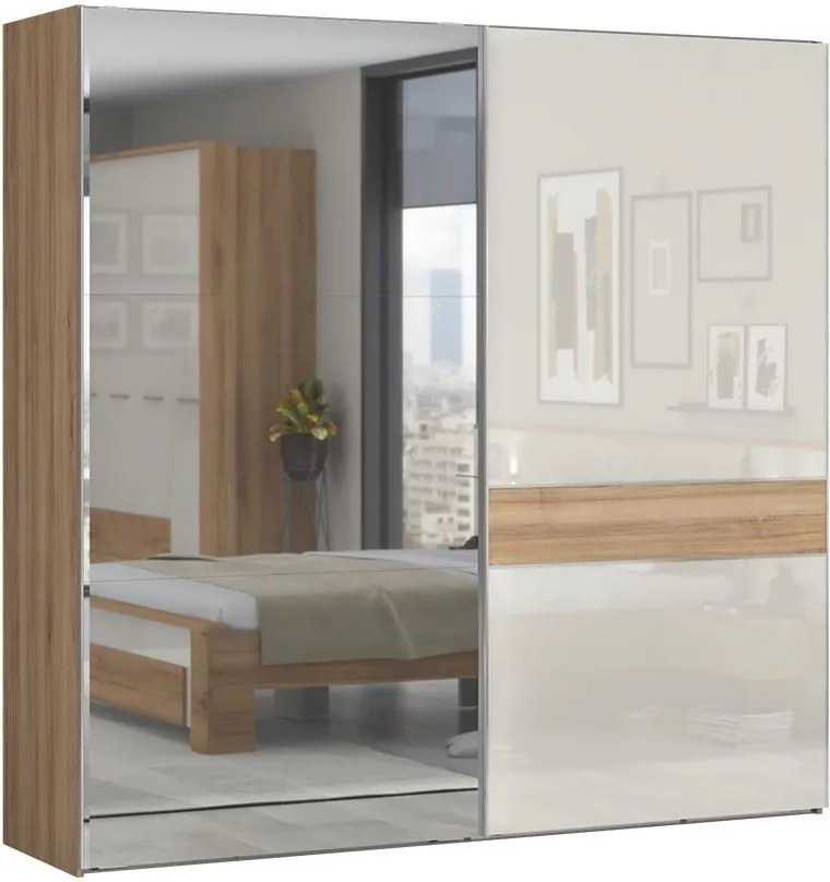 Гардероб с плъзгаща се врата Giallo 230 с огледало