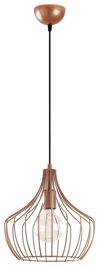 Висящо осветително тяло с метален абажур в меден цвят ø 27 cm Mezopotamya – Opviq lights