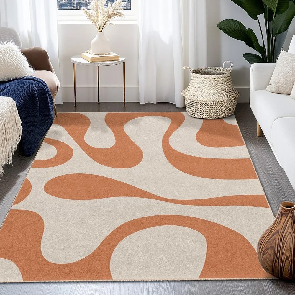 Оранжев килим подходящ за пране 120x180 cm Caramel Latte – Mila Home