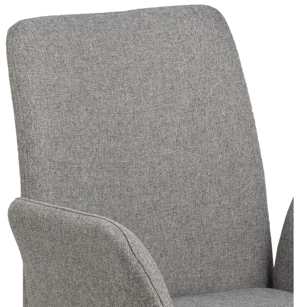 Сив тапициран трапезен стол с подлакътници Naya – Actona