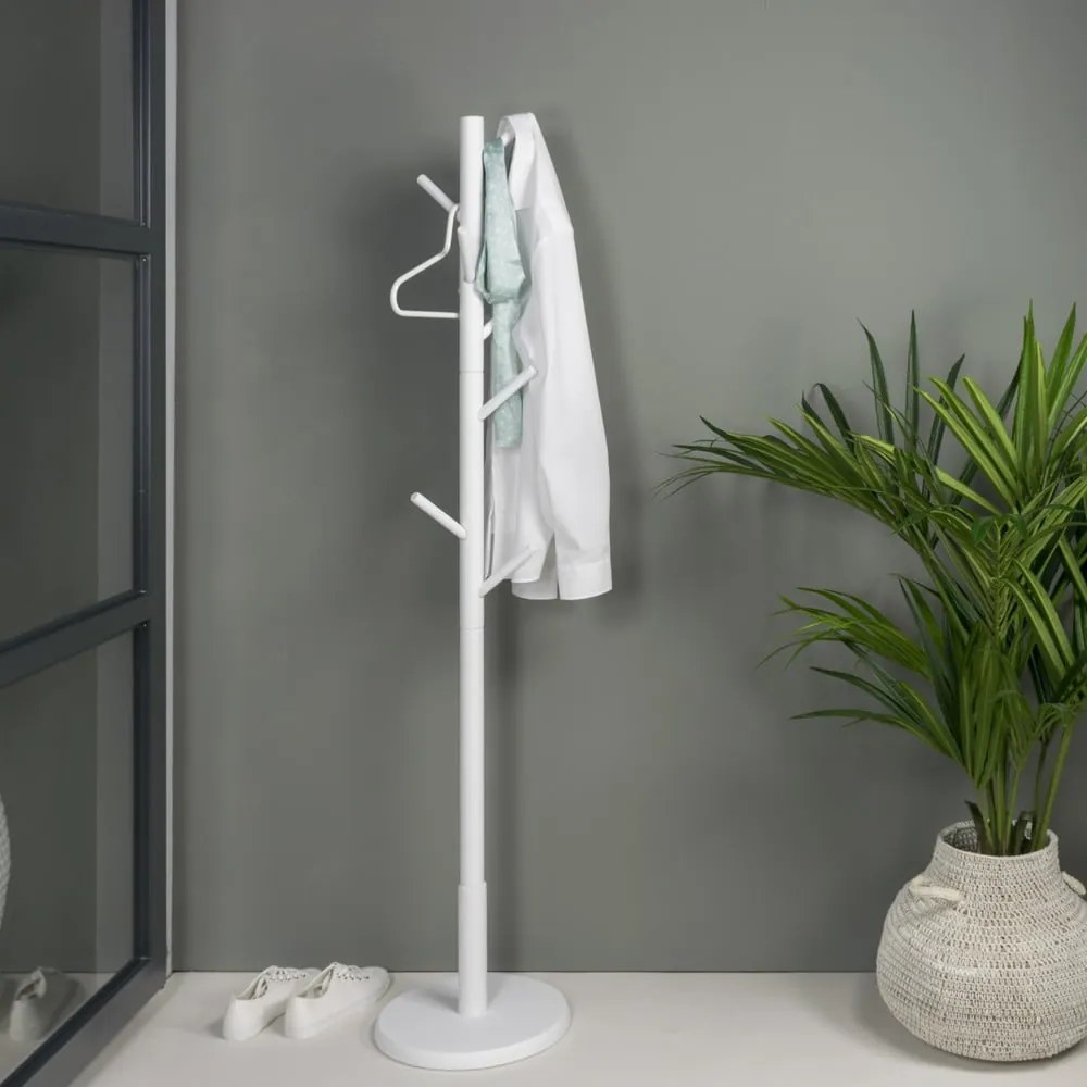 Бяла каучукова дървена закачалка Bro - Spinder Design