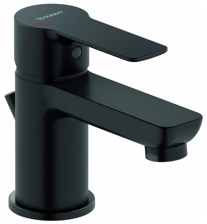Duravit DC1013001046 - Смесител за мивка D-CODE с изпразнител, матово черен