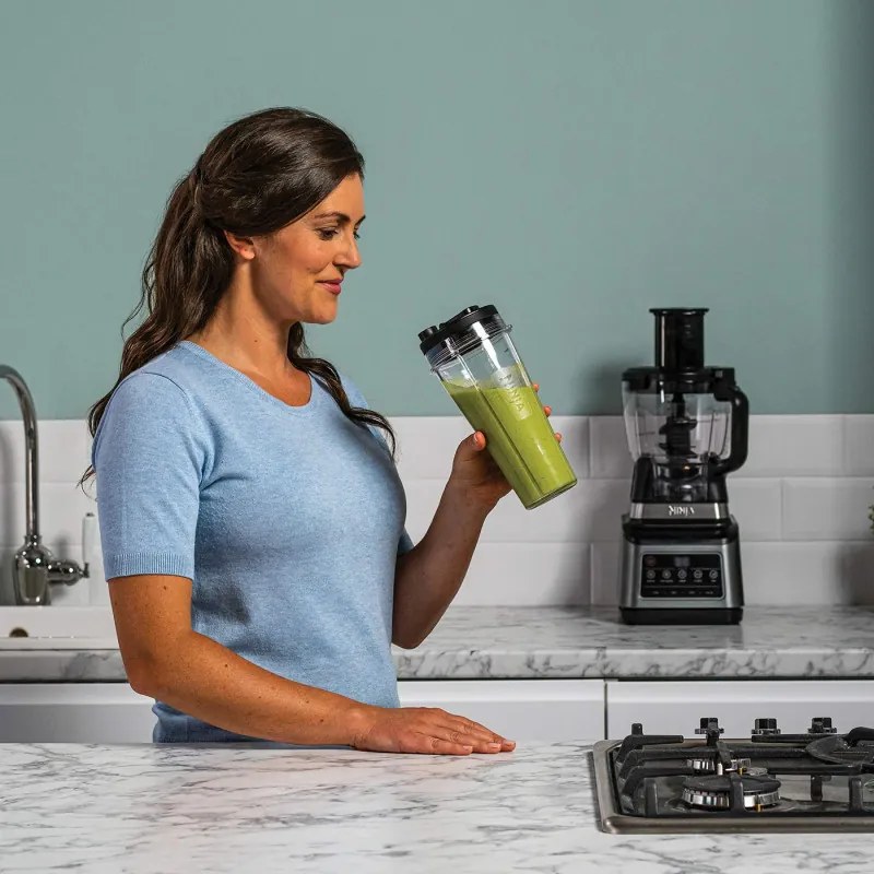 Блендер Ninja BN800EU, 1200W, 2.1 л, 3в1, Auto-iQ, 3 скорости, 21 000 rpm, Не съдържа BPA, Трошене на лед, Черен
