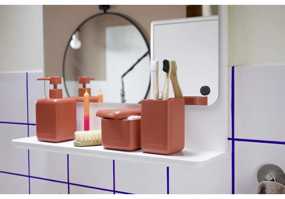 Оранжев диспенсер за сапун от полиресин 380 ml Tom Tailor T-Rounded – Wenko